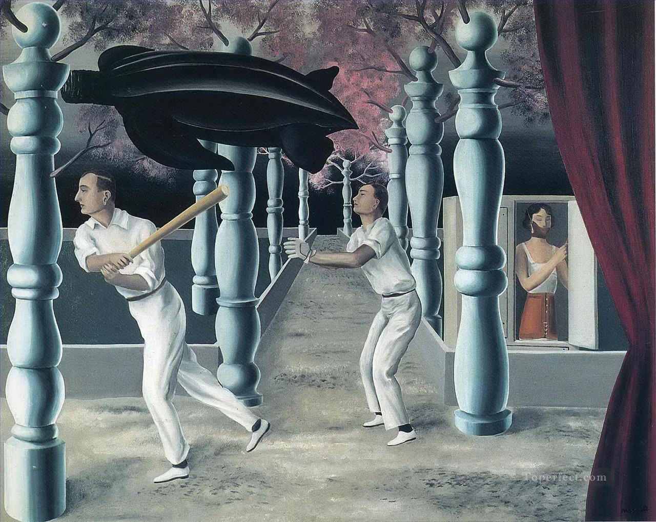 the secret player 1927 Surrealism Oil Paintings